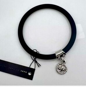 Marc Jacobs- " Limited Edition " Black Bracelet with Silver Charm